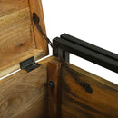 vidaXL Tároló Doboz Barna és fekete 50 x 50 x 50 cm durva mangófa