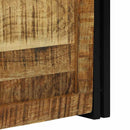 vidaXL Tároló Doboz Barna és fekete 50 x 50 x 50 cm durva mangófa