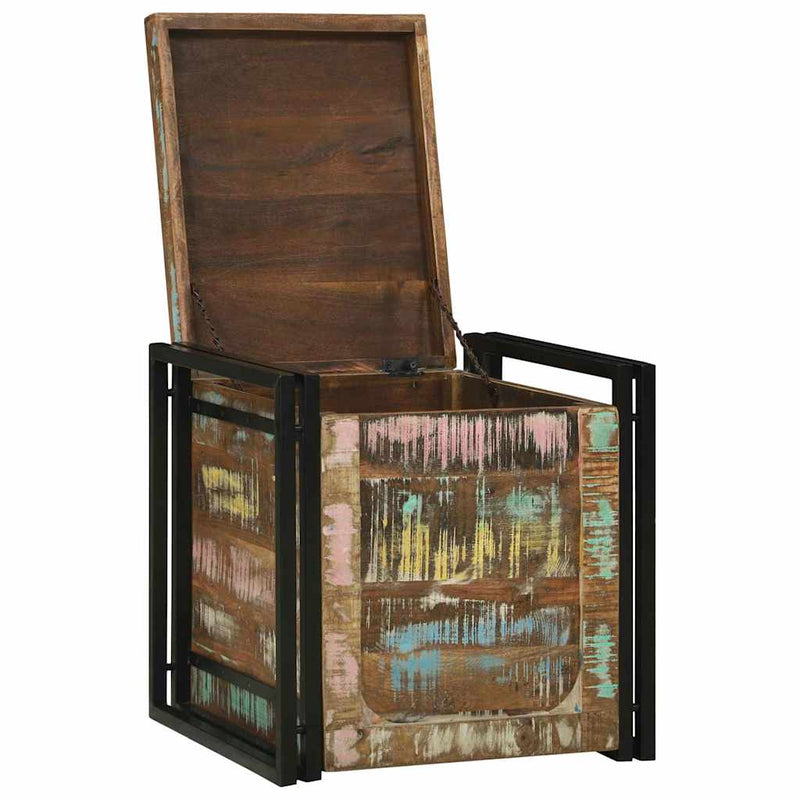 vidaXL Tárolódobozok 50 x 50 x 50 cm Tömör újrahasznosított fa