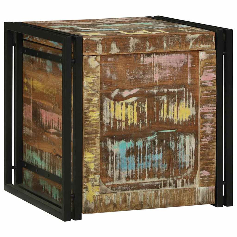 vidaXL Tárolódobozok 50 x 50 x 50 cm Tömör újrahasznosított fa
