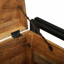 vidaXL Tároló Doboz Barna és fekete 50 x 50 x 50 cm Tömör akácfa