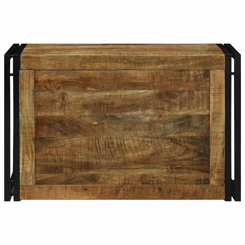 vidaXL Tároló Doboz 80 x 50 x 50 cm Durva mangófából és fémből készült