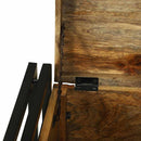 vidaXL Tároló Doboz Barna és fekete 40 x 40 x 40 cm tömör mangófa