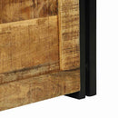 vidaXL Tároló Doboz Barna és fekete 40 x 40 x 40 cm tömör mangófa