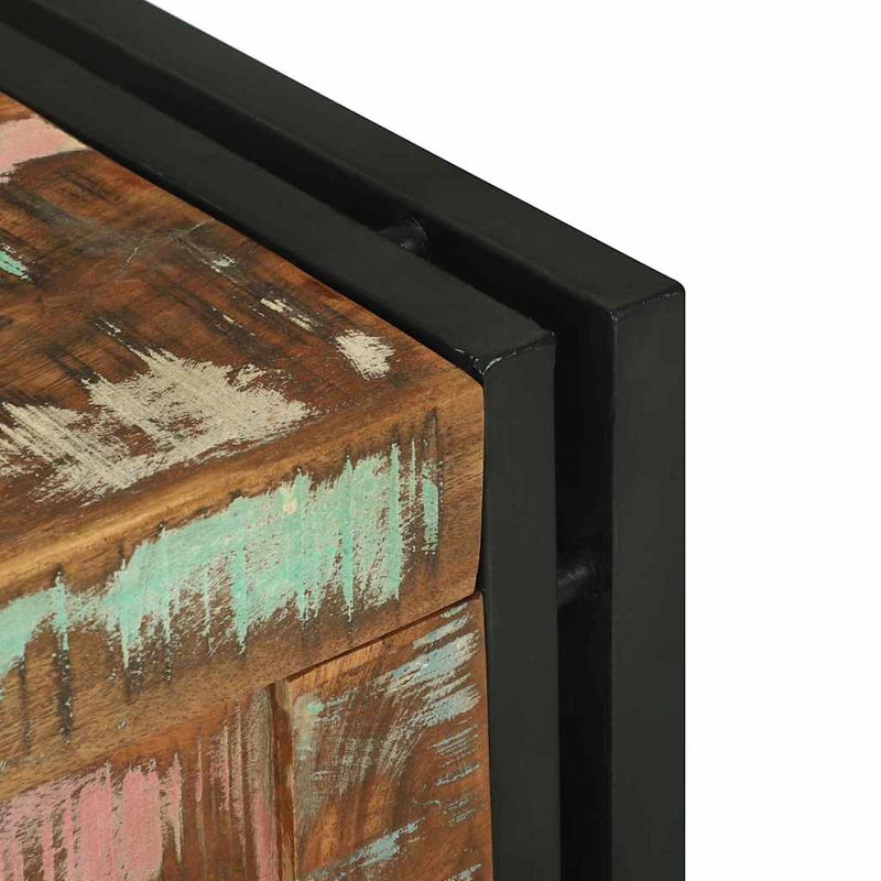 vidaXL Tároló Doboz Barna és fekete 40 x 40 x 40 cm Tömör akácfa