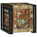 vidaXL Tároló Doboz Barna és fekete 40 x 40 x 40 cm Tömör akácfa