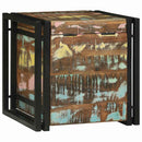 vidaXL Tároló Doboz Barna és fekete 40 x 40 x 40 cm Tömör akácfa