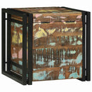 vidaXL Tároló Doboz Barna és fekete 40 x 40 x 40 cm Tömör Akácfa