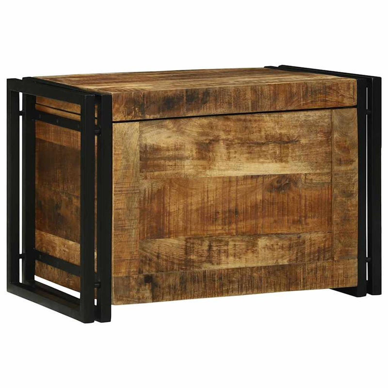 vidaXL Tároló Doboz Barna és fekete 60 x 40 x 41 cm tömör mangófa