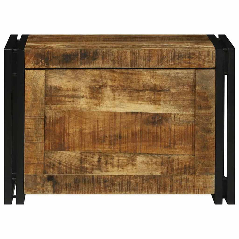 vidaXL Tároló Doboz Barna és fekete 60 x 40 x 41 cm tömör mangófa