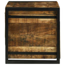 vidaXL Tároló Doboz Barna és fekete 60 x 40 x 41 cm Tömör Mangófát