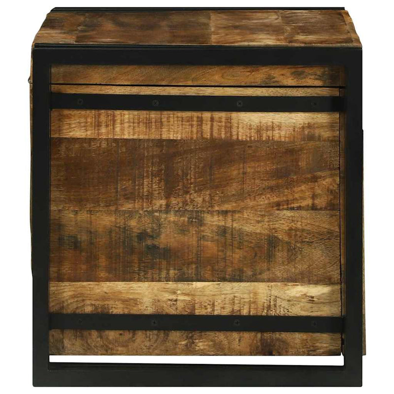 vidaXL Tároló Doboz Barna és fekete 60 x 40 x 41 cm tömör mangófa