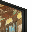 vidaXL Tároló Doboz tárolóval 60 x 40 x 41 cm Újrahasznosított fa