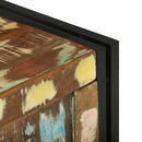 vidaXL Tároló Doboz tárolóval 60 x 40 x 41 cm újrahasznosított fa