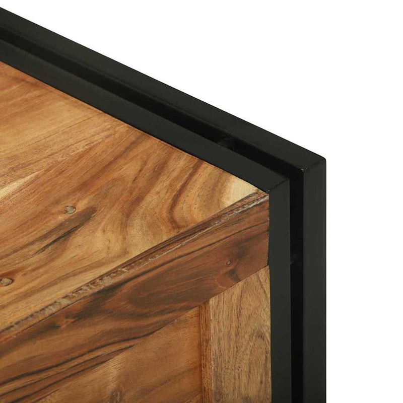 vidaXL Tároló Doboz 60 x 40 x 41 cm Szilárd akáciaból és fémanyagból