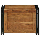 vidaXL Tároló Doboz Barna és fekete 60 x 40 x 41 cm Tömör Akácfa