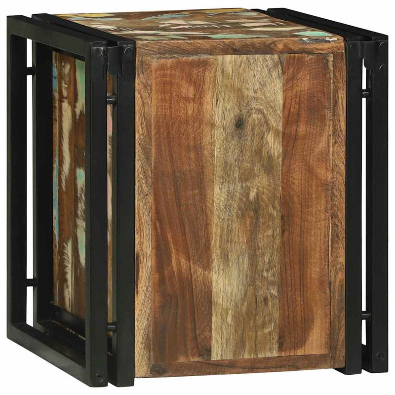 vidaXL Borágas Sokszínű 34.5 x 35 x 39 cm Tömör újrahasznosított fa