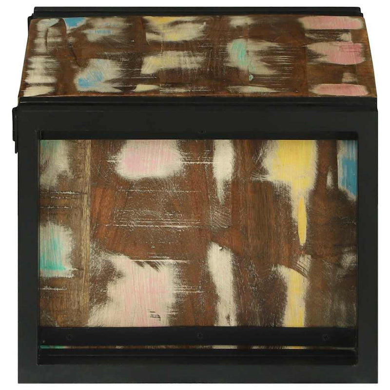 vidaXL Borágas Sokszínű 46 x 35 x 27.5 cm Tömör újrahasznosított fa