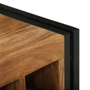 vidaXL Borágas Barna és fekete 46 x 35 x 27.5 cm Tömör akácfa