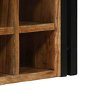 vidaXL Borágas Barna és fekete 46 x 35 x 27.5 cm Tömör akácfa