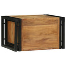 vidaXL Borágas Barna és fekete 46 x 35 x 27.5 cm Tömör akácfa