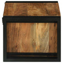 vidaXL Borágas Barna és fekete 46 x 35 x 27.5 cm Tömör akácfa