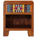 vidaXL éjjeliszekrény 40x35x45 cm tömör fa akácfa