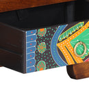 vidaXL tömör akácfa többszínű TV-szekrény 110x30x40