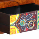 vidaXL tömör akácfa többszínű falra szerelhető TV-szekrény 90x30x30 cm