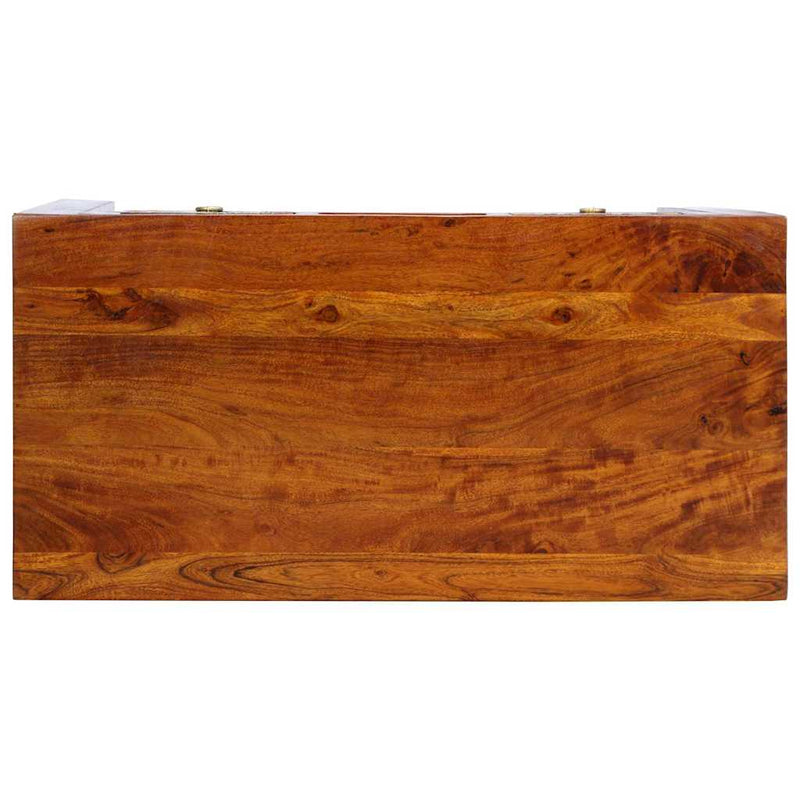 vidaXL Asztal fiókkal tárolóval Barna 100 x 50 x 75 cm Tömör akácfa