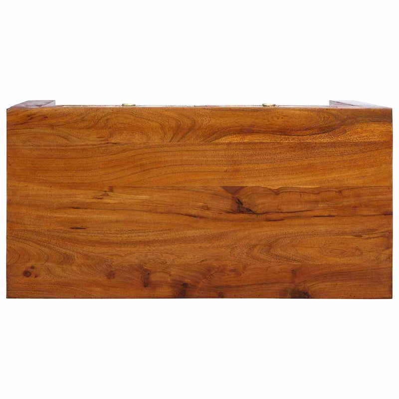 vidaXL Asztal fiókkal tárolóval Barna 100 x 50 x 75 cm Tömör akácfa