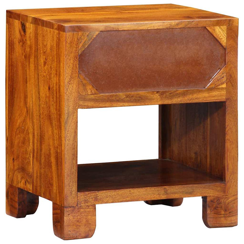 vidaXL Széf Sokszínű 40 x 35 x 45 cm tömör akácfa