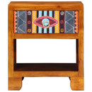 vidaXL Széf Sokszínű 40 x 35 x 45 cm tömör akácfa