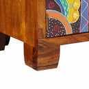 vidaXL Cipőszekrény tárolóval Barna 90 x 35 x 55 cm Tömör Akácfa