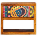 vidaXL Éjjeliszekrény fiókkal Barna 40 x 35 x 35 cm tömör akácfa