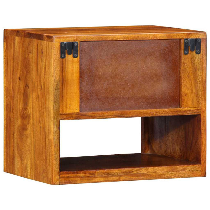 vidaXL Éjjeliszekrény fiókkal 2 pcs Barna 40 x 35 x 35 cm tömör akácfa