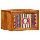 vidaXL Éjjeliszekrény Barna 35 x 30 x 22 cm Tömör Akácfa és Műanyag Fa