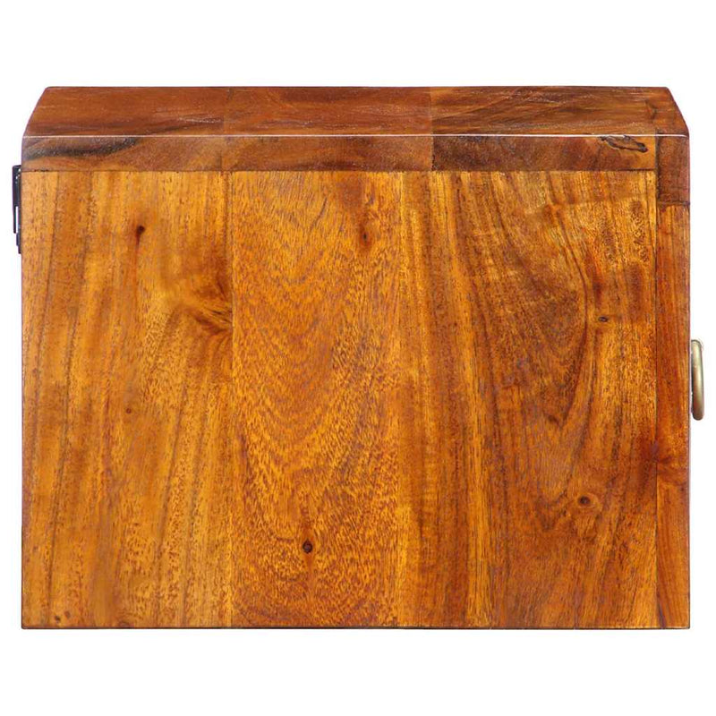 vidaXL Éjjeliszekrény fiókkal Barna 35 x 30 x 22 cm tömör akácfa