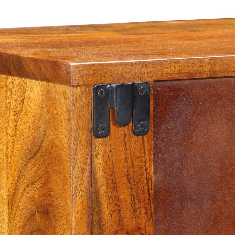 vidaXL Éjjeliszekrény fiókkal 2 pcs Barna 35 x 30 x 22 cm tömör akácfa