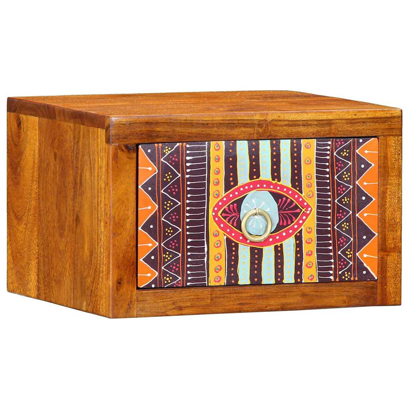 vidaXL Éjjeliszekrény fiókkal 2 pcs Barna 35 x 30 x 22 cm tömör akácfa