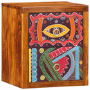 vidaXL Éjjeliszekrény fiókkal Barna 35 x 30 x 40 cm tömör akácfa