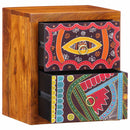 vidaXL Éjjeliszekrény fiókkal Barna 35 x 30 x 40 cm tömör akácfa