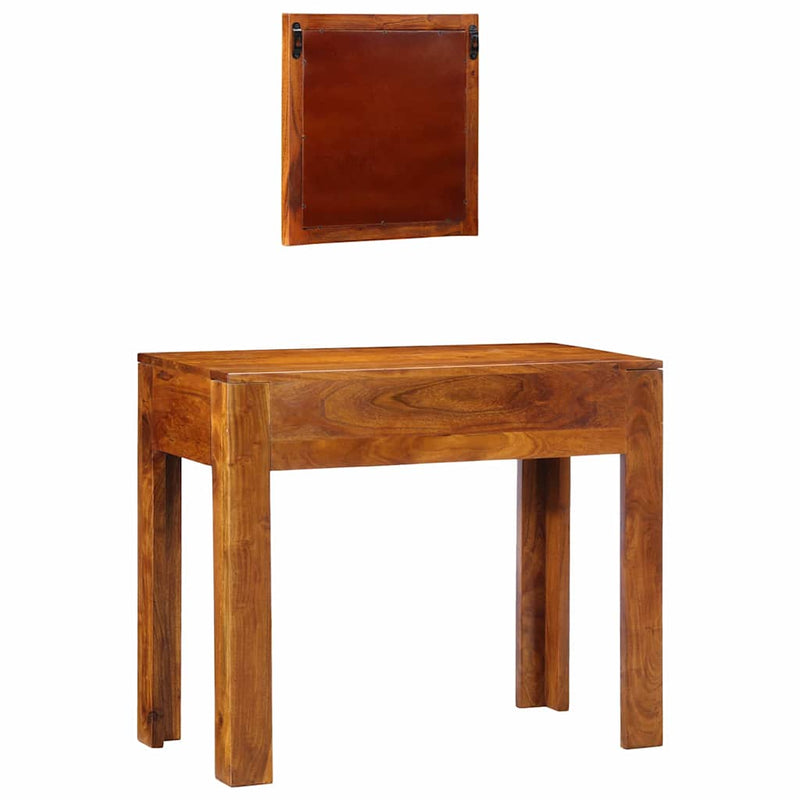 vidaXL Öltözködőasztal fiókkal Barna 90 x 45 x 75 cm Tömör akácfa