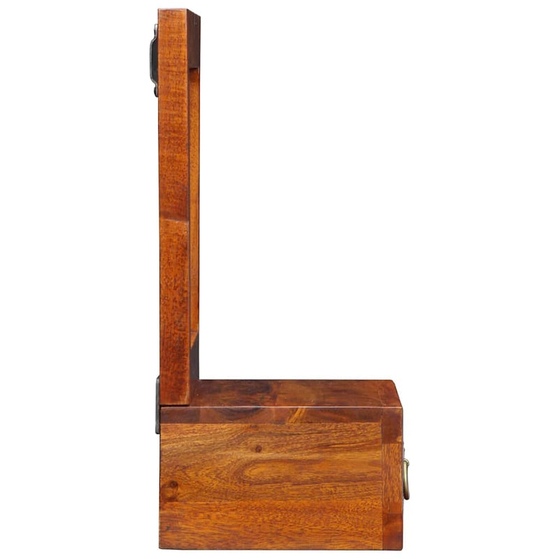 vidaXL Fali Szekrény fiókkal Barna 40 x 20 x 50 cm Tömör akácfa