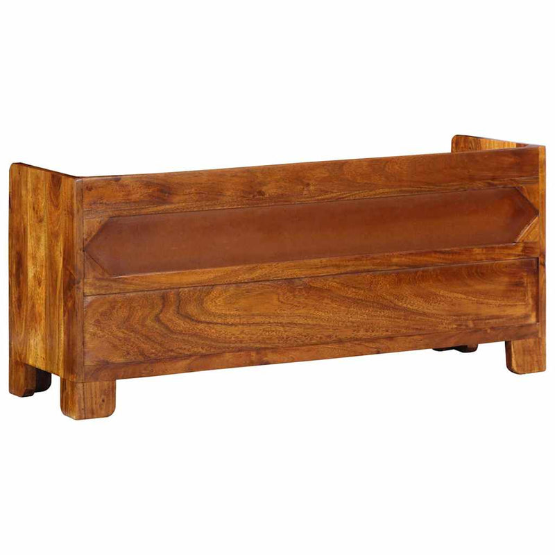 vidaXL Cipőpad Sokszínű 100 x 35 x 45 cm tömör akácfa