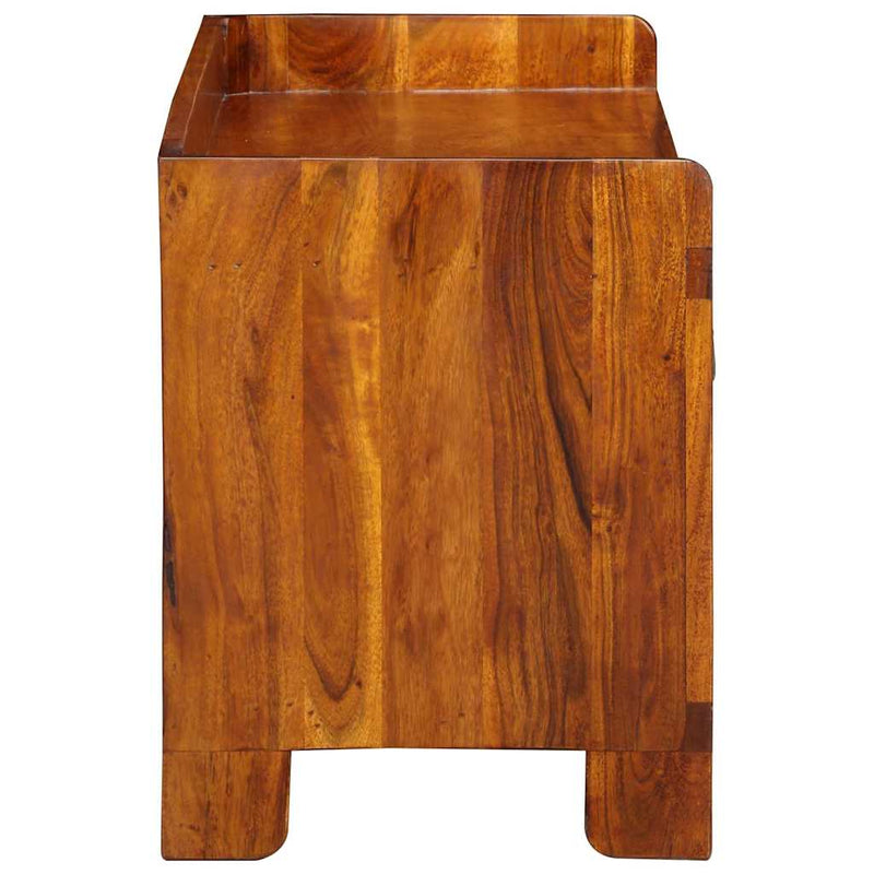 vidaXL Cipőpad Sokszínű 100 x 35 x 45 cm tömör akácfa