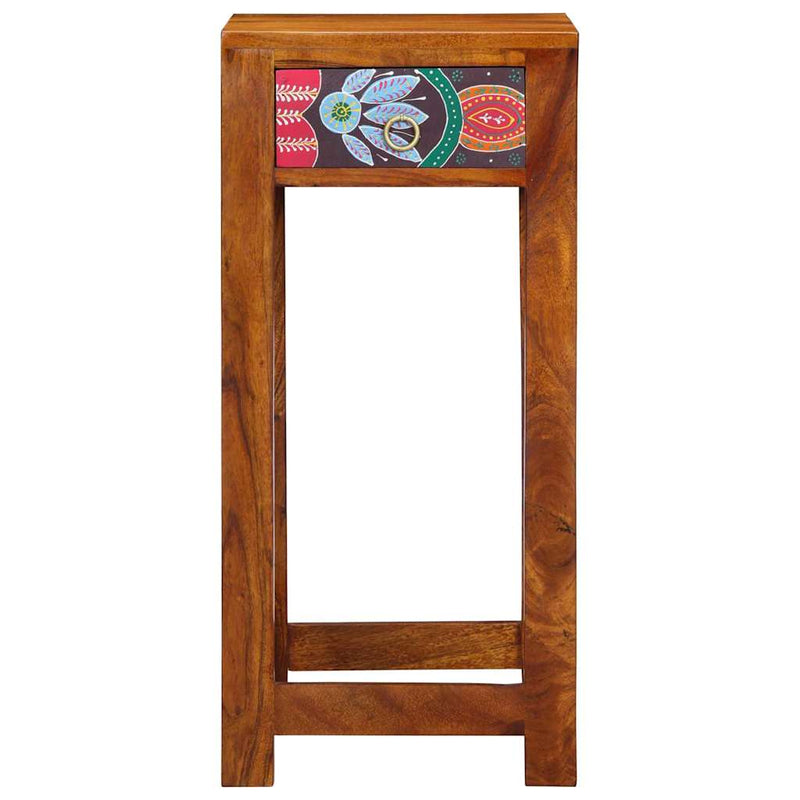 vidaXL Telefonállvány fiókkal Barna 35 x 35 x 75 cm Tömör akácfa
