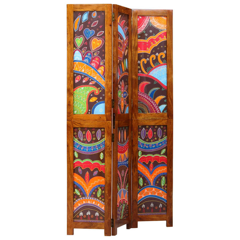 vidaXL Szobaelválasztó Barna 105 x 180 cm tömör akácfa