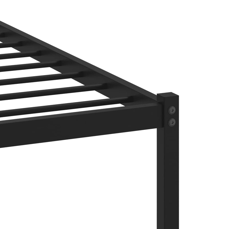 vidaXL füstös tölgy színű fém ágykeret matrac nélkül 107 x 203 cm