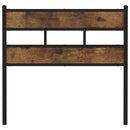 vidaXL füstös tölgy színű szerelt fa és vas fejtámla 107 cm